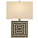 Настольная лампа с квадратным основанием и прямоугольным абажуром Neat Lines варинант исполнения - 3 | Loft Concept в Костроме