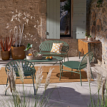 Зелёная скамья из стали Goodwin Metal Bench Green варинант исполнения - 4 | Loft Concept в Костроме