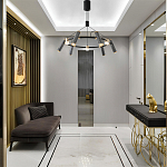 Люстра круглая с 9-ю цилиндрическими плафонами на магнитном креплении Bronze Concert варинант исполнения - 6 | Loft Concept в Костроме