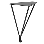 Стол журнальный c коричневой круглой столешницей на трех металлических ножках Charm Coffee Table варинант исполнения - 5 | Loft Concept в Костроме