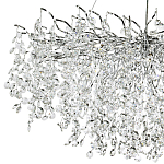 Линейная люстра с хрустальными подвесками на металлических ветках Fairytree Light Silver Linear Chandelier 18 варинант исполнения - 3 | Loft Concept в Костроме