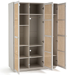 Шкаф с тремя дверцами из плетеного ротанга Tomio Wicker Furniture варинант исполнения - 3 | Loft Concept в Костроме