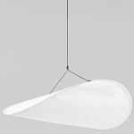 Подвесной светильник с белым тканевым плафоном в форме облака Crystal Cloud Junction варинант исполнения - 1 | Loft Concept в Костроме