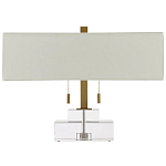 Настольная лампа прямоугольная на прозрачном основании Charm and Luxury варинант исполнения - 4 | Loft Concept в Костроме