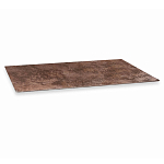 Стол обеденный с коричневой прямоугольной столешницей из керамики на четырех пластиковых ножках Brown Ceramics варинант исполнения - 3 | Loft Concept в Костроме