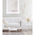 Подвесной светильник с 3-мя округлыми матовыми плафонами из белого стекла Golden Swirl варинант исполнения - 9 | Loft Concept в Костроме