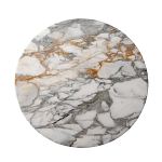 Столик журнальный с круглой мраморной столешницей на трех опорах Marble Stone Drawing варинант исполнения - 2 | Loft Concept в Костроме