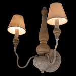 Бра с двумя конусовидными тканевыми абажурами Neighborhood варинант исполнения - 4 | Loft Concept в Костроме