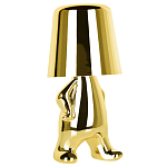 Настольная лампа фигурная золотого цвета с гладким абажуром Высота 19 см Sophia варинант исполнения - 2 | Loft Concept в Костроме