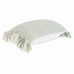 Чехол на подушку мятного цвета с бахромой и объемным узором Ethnic mix варинант исполнения - 1 | Loft Concept в Костроме