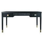 Письменный стол Elsa Dreams Black Шпон дерево с двумя ящиками варинант исполнения - 5 | Loft Concept в Костроме