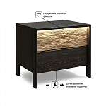 Тумба 2 ящика с подсветкой на рельефном фасаде Warm Industrial варинант исполнения - 10 | Loft Concept в Костроме