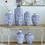 Ваза с синим цветочным узором Blue & White Ornament  варинант исполнения - 3 | Loft Concept в Костроме