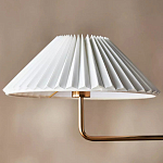 Люстра линейная с 2-мя белыми плиссированными тканевыми абажурами Combination варинант исполнения - 3 | Loft Concept в Костроме