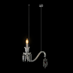 Подвесной светильник стеклянный в виде канделябра Curved Glass Chandelier варинант исполнения - 2 | Loft Concept в Костроме