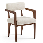 Кресло обеденное Alcove White Boucle из массива ореха варинант исполнения - 1 | Loft Concept в Костроме