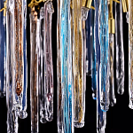 Люстра на подвесе с каркасом из металла и цветными подвесками из стекла Droplet Chandelier варинант исполнения - 2 | Loft Concept в Костроме