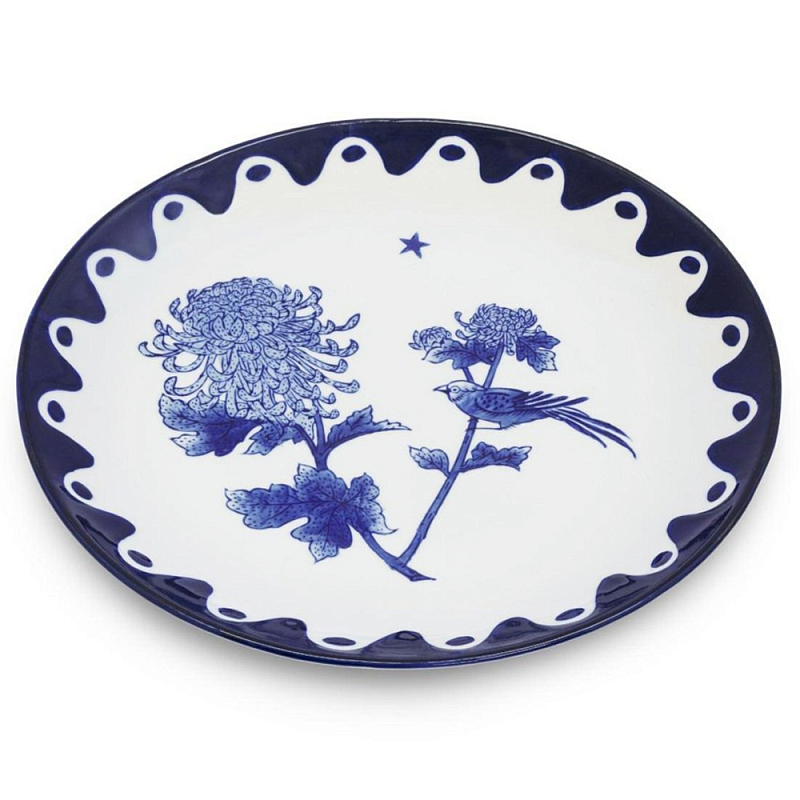 Тарелка Plate Chino Белый Синий Тарелка Plate Chino Белый Синий в Костроме | Loft Concept