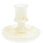 Подсвечник в виде чаши из натурального камня оникс Stone Candlestick варинант исполнения - 1 | Loft Concept в Костроме