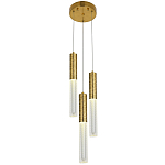 Подвесной светильник латунь Dew Drops Tube Brass Trio Hanging Lamp варинант исполнения - 2 | Loft Concept в Костроме