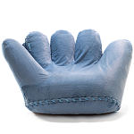 Дизайнерское плюшевое кресло в форме руки голубое Poltronova Joe Plush Baby Blue Armchair варинант исполнения - 1 | Loft Concept в Костроме