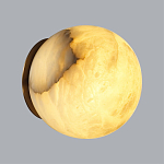 Настенно-потолочный светильник с плафоном в форме шара из алебастра Cryptocrystalline Stone варинант исполнения - 9 | Loft Concept в Костроме