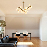 Люстра подвесная фигурная с белыми лампами в форме шара Felicitat варинант исполнения - 1 | Loft Concept в Костроме