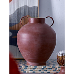 Ваза бордовая с 2-мя фактурными ручками Vase Burgundy Glaze варинант исполнения - 5 | Loft Concept в Костроме
