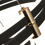 Люстра светодиодная с 3-мя плафонами в форме колец из акрила и алюминия с пультом для регулировки света Ring Horizontal Anthracite варинант исполнения - 8 | Loft Concept в Костроме