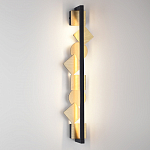 Бра вертикальное черного цвета с золотыми кругами и квадратами Gravyura варинант исполнения - 4 | Loft Concept в Костроме