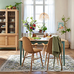 Деревянный обеденный стол Wavy Wooden Dining Table Green варинант исполнения - 6 | Loft Concept в Костроме