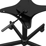 Стул с мягкой черной обивкой из велюра и подъемно-поворотным механизмом на колесиках Harper Black варинант исполнения - 5 | Loft Concept в Костроме