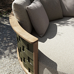 Дизайнерский уличный диван из массива дерева с плетеной спинкой PALINFRASCA Sofa варинант исполнения - 14 | Loft Concept в Костроме