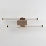 Бра с круглым основанием золотого цвета и двумя вертикальными плафонами Hex Scaffold варинант исполнения - 3 | Loft Concept в Костроме