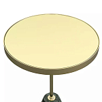 Кофейный столик с круглой зеркальной столешницей и мраморным основанием Stable Base варинант исполнения - 2 | Loft Concept в Костроме