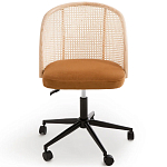 Офисное кресло из велюра и ротанга Eilwen Rattan Wicker Chair варинант исполнения - 2 | Loft Concept в Костроме