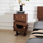 Тумбочка прикроватная с ящиком и дверцей Робот Robot Desk варинант исполнения - 2 | Loft Concept в Костроме