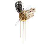 Бра с 2-мя плафонами из стекла и металла и вертикальными подвесками Gilded Mirage  варинант исполнения - 3 | Loft Concept в Костроме