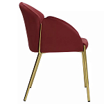 Стул бордовый на золотистых ножках Burgundy Chair варинант исполнения - 2 | Loft Concept в Костроме