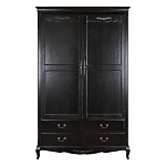 Шкаф черный с 4-мя ящиками и 2-мя дверцами в стиле Прованс Vintage варинант исполнения - 1 | Loft Concept в Костроме