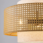 Подвесной светильник с декоративным поясом из плетеного бамбука Biuloggicu варинант исполнения - 4 | Loft Concept в Костроме