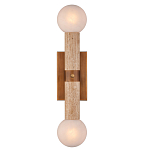 Бра цилиндрической формы с 2-мя плафонами белого цвета Marble Glow варинант исполнения - 1 | Loft Concept в Костроме