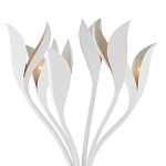 Торшер белый с плафонами в виде лепестков Delicate Flower варинант исполнения - 2 | Loft Concept в Костроме