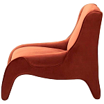 Дизайнерское кресло оранжевое в мягкой велюровой обивке Granger Armchair Orange варинант исполнения - 2 | Loft Concept в Костроме