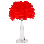 Настольная лампа с перьями Plumage Red Table Lamp варинант исполнения - 1 | Loft Concept в Костроме