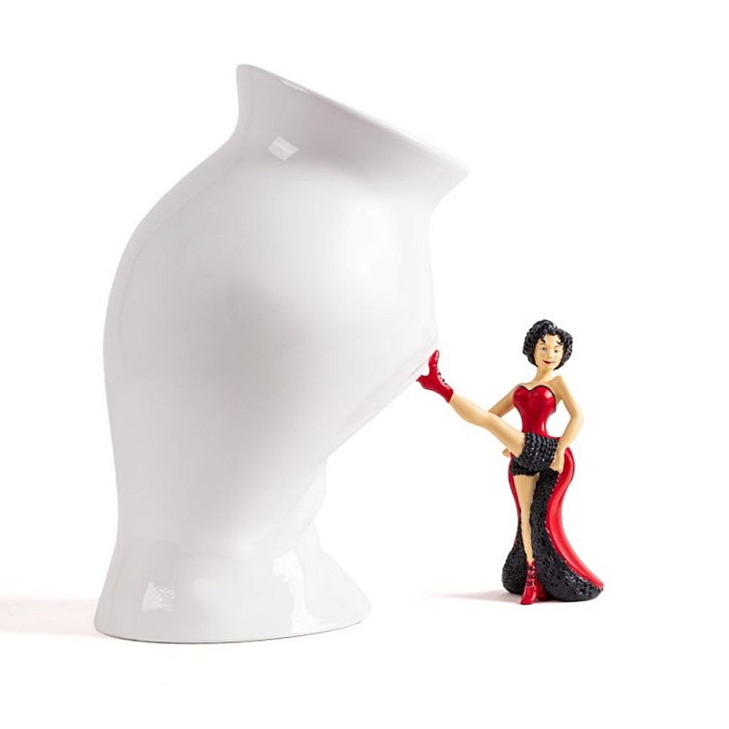 Ваза Seletti Circus Белый Красный Черный Ваза Seletti Circus Белый Красный Черный в Костроме | Loft Concept