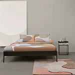 Ковер из хлопка с абстрактным принтом бежевого цвета Elysian Flow Blush варинант исполнения - 5 | Loft Concept в Костроме