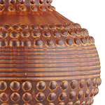 Настольная лампа темно-коричневая с тканевым абажуром в форме конуса Сhieftain варинант исполнения - 1 | Loft Concept в Костроме