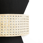 Бра с плетеным декором из ротанга Bonnie Wicker Black Wall Lamp варинант исполнения - 3 | Loft Concept в Костроме