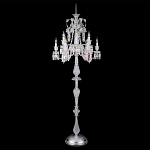 Торшер с 12-ю белыми текстильными абажурами и хрустальными подвесками Lustre Reverie варинант исполнения - 3 | Loft Concept в Костроме